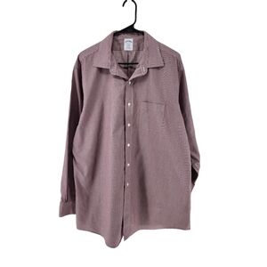 Brooks Brothers Men's Regent Non-Iron Cotton Plaid Button Down Shirt - 17.5